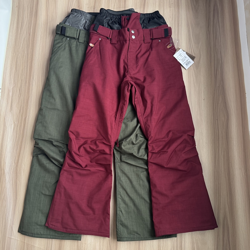 外单男士休闲滑雪裤 冬季加绒户外防风工装裤多兜休闲裤长裤