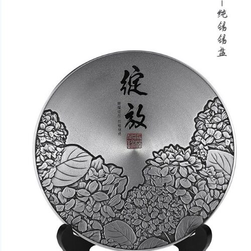 钰源阁纯锡坊钰源阁绽放-锡牌纯锡工艺品商务