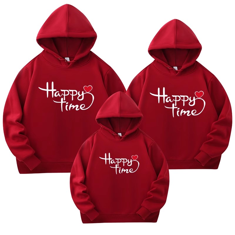 中国风小恐龙早秋连帽卫衣母女装