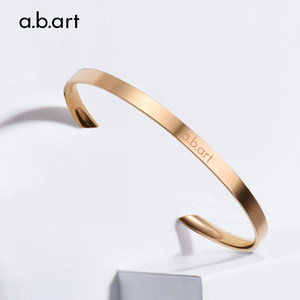 abart爱彼雅手镯女 情侣开口简约时尚玫瑰金手镯简约可调节手镯
