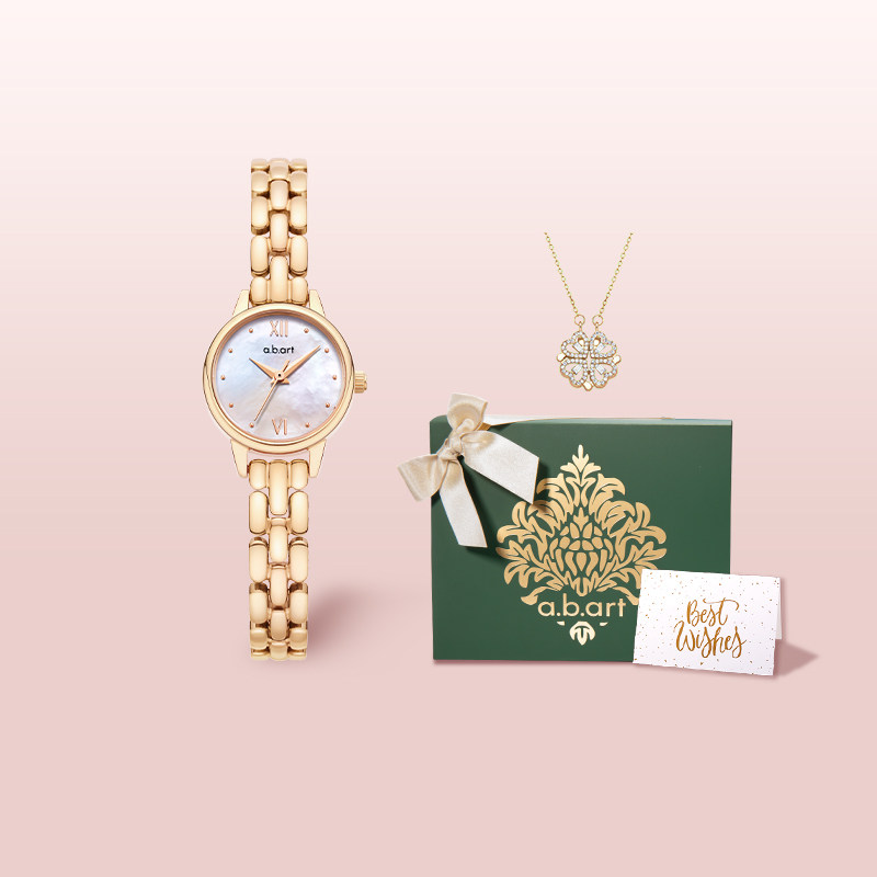 瑞士abart椰奶小金表爱彼雅石英手表女小表盘轻奢送女友生日礼物