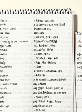 日本KOKUYO国誉笔记本 上翻线圈本steno notes口译速记本螺旋分栏本记事本a5/a6渡边学生单词记忆本WCN-S6090