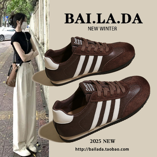 爆款经典巨好看德训鞋女款2026春季新款百搭休闲运动阿甘女鞋春款