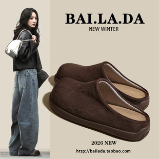 女款 包头半拖鞋 外穿2026春季 新款 子 爆款 女鞋 透气懒人一脚蹬勃肯鞋