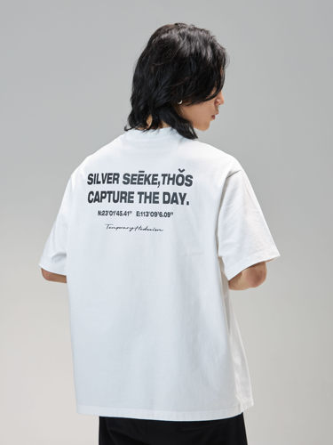 THOS23SS坐标印花短袖T恤国潮男