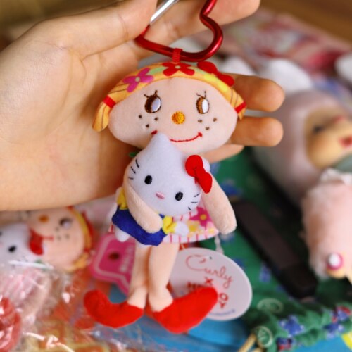 国内现货日本采购curlycollection卷发女孩HelloKitty联名包挂件