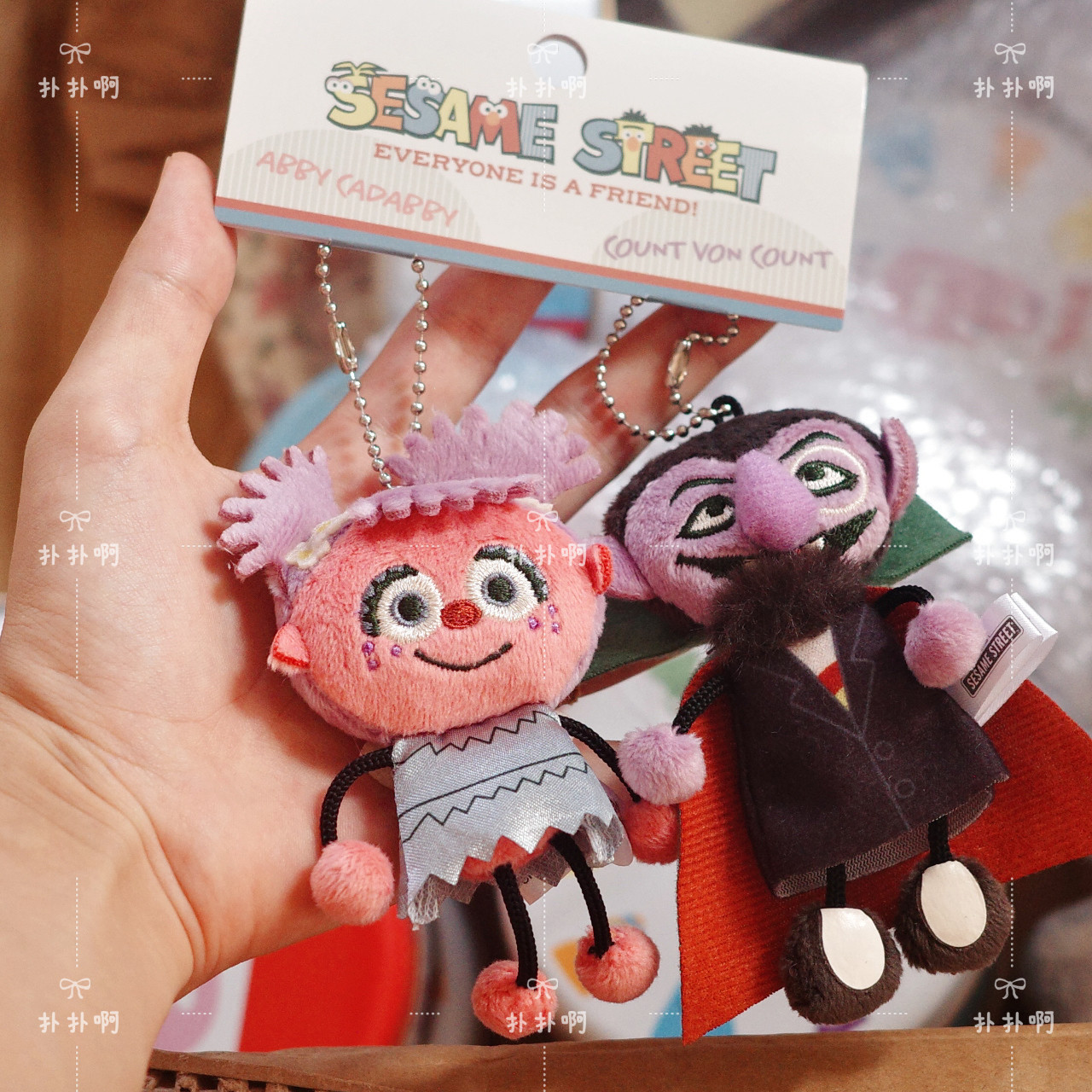 国内现货 日本大阪usj环球影城芝麻街abby吸血鬼伯爵挂件两只装