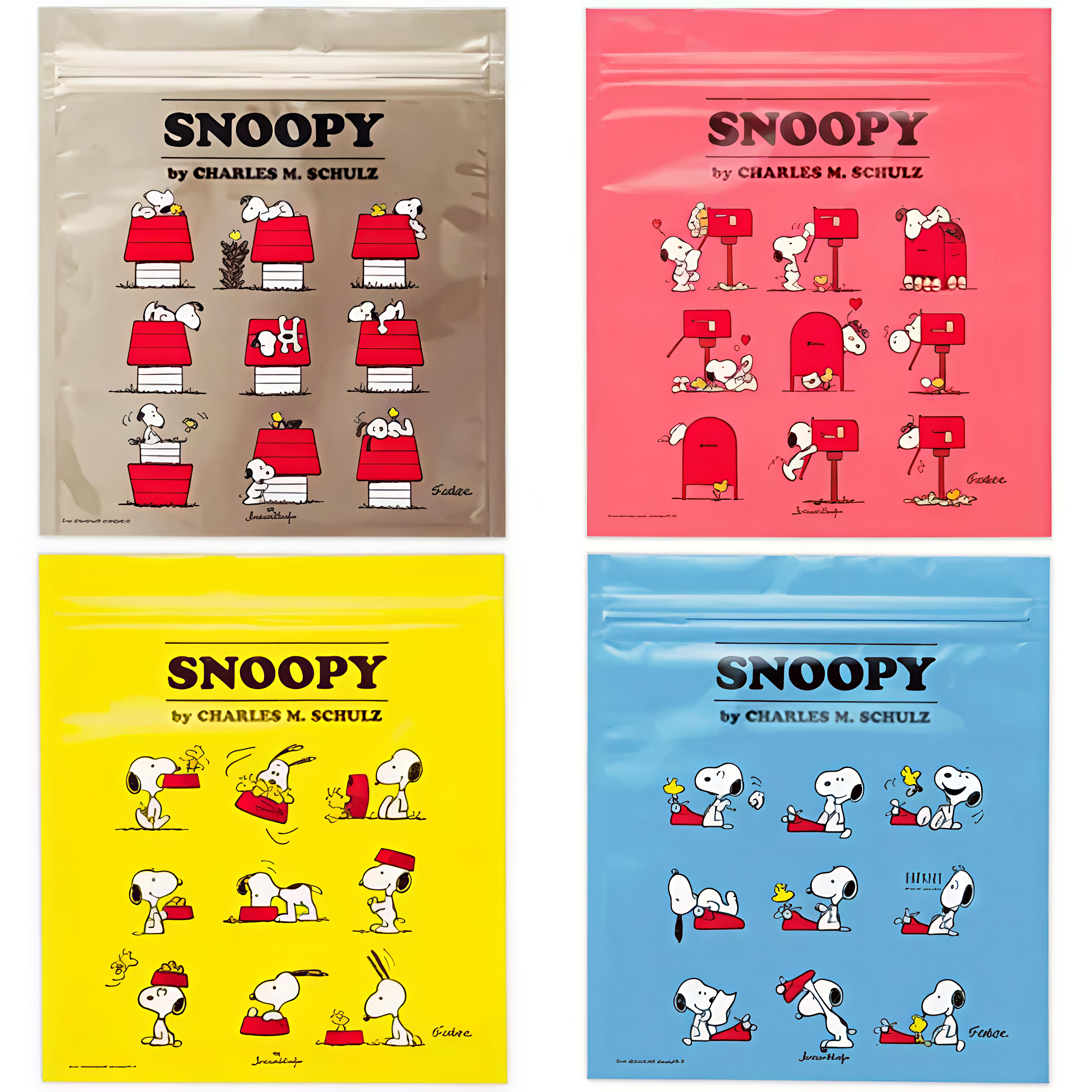 国内现货日本采购snoopy史努比peanuts密封袋5个入 14*16cm