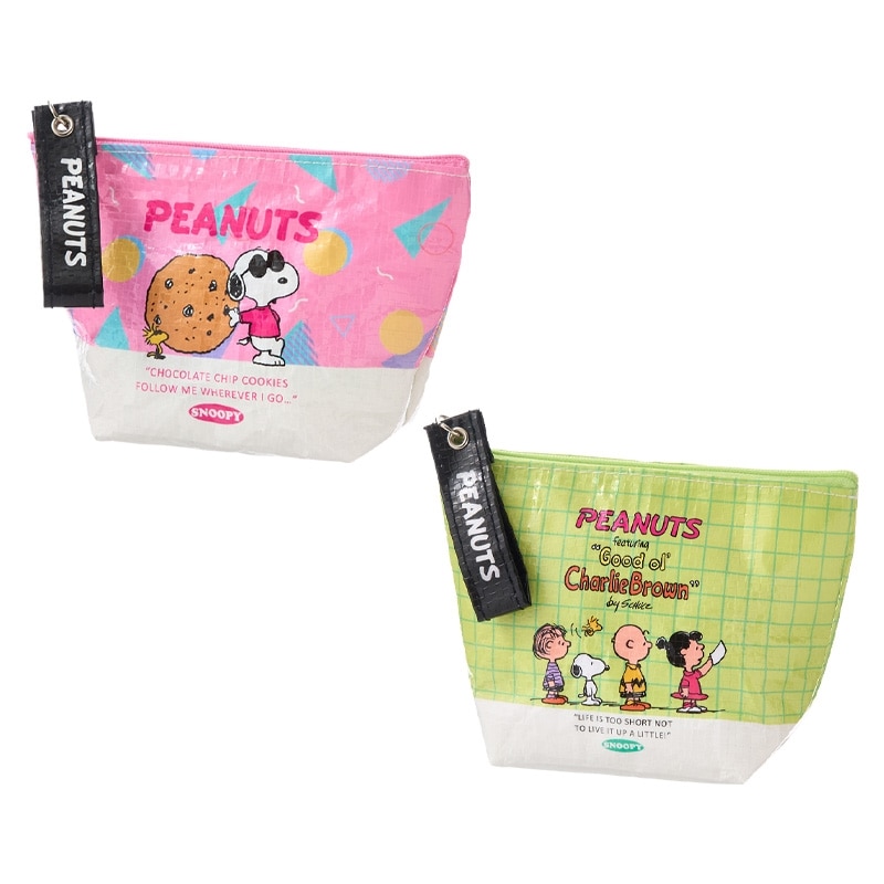 国内现货日本正品snoopy史努比双面印花图案零钱包化妆包收纳包