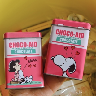 国内现货日本史努比Snoopy情人节限定Plaza创可贴巧克力铁盒