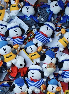 现货！日本采购神户城市限定海军条纹海魂衫的史努比和olaf奥拉夫