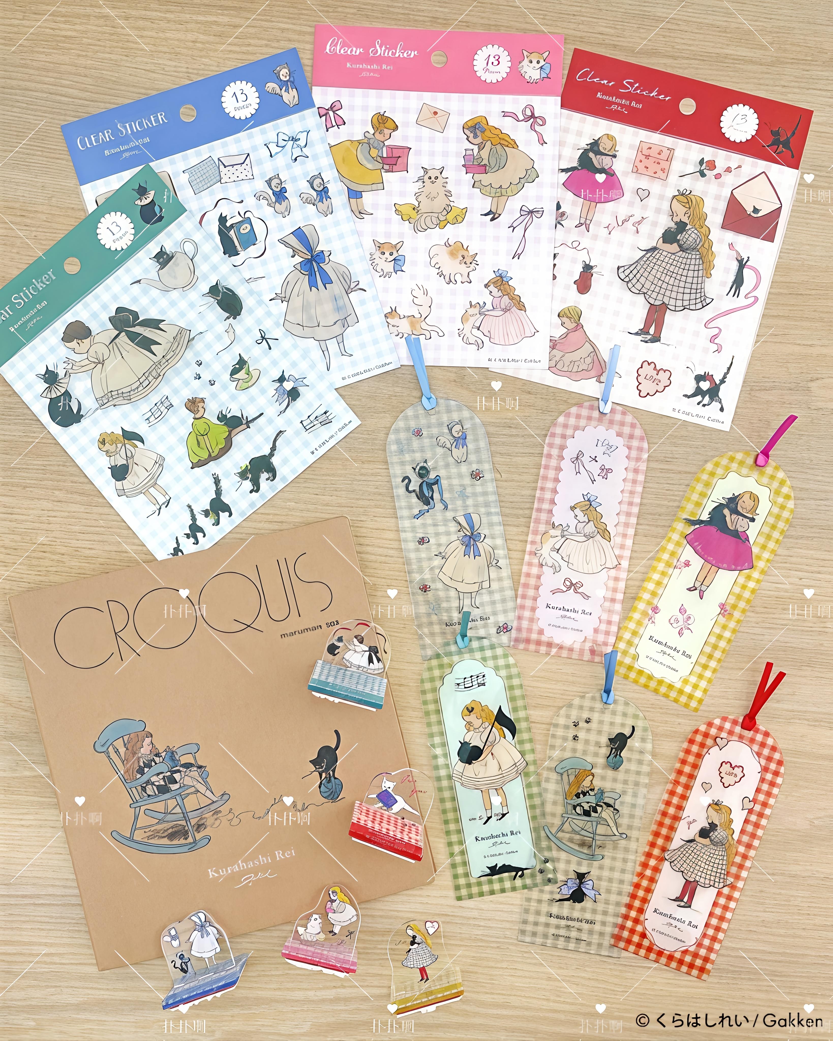 已采购在途日本采购仓桥伶衣小众治愈插画文具便签书签贴纸周边,模玩/动漫/周边/娃圈三坑/桌游,动漫挂件/文具,淘宝优惠券,粉丝福利购,淘宝优惠卷