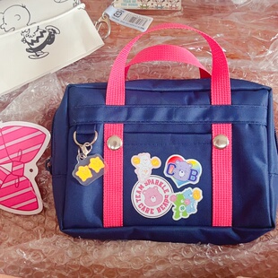 国内现货日本采购plaza限定carebears彩虹熊迷你手提包笔袋9*20cm