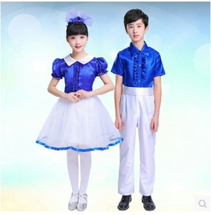 中学生集体表演服校园服女连衣裙儿童演出服装学院风舞台大合唱服