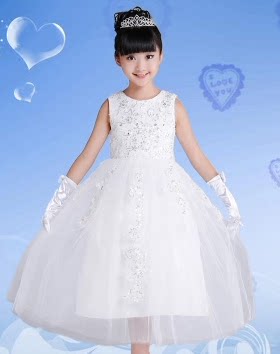 迪士尼花童婚纱生日演出服公主裙