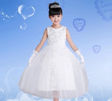 迪士尼花童婚纱生日演出服公主裙