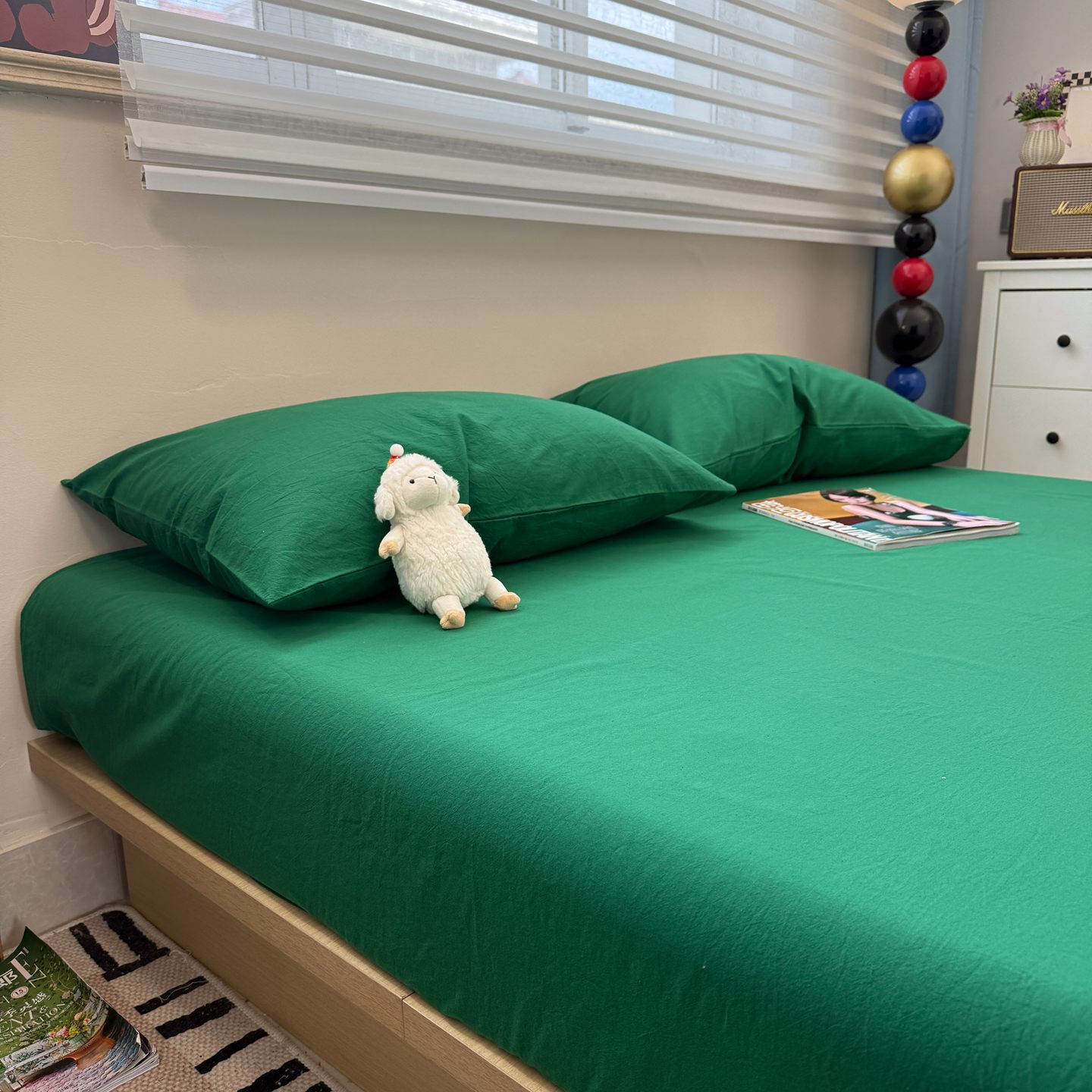 全棉色织水洗棉床单床笠单件席梦思纯棉被单炕单四季通用1.5m双人