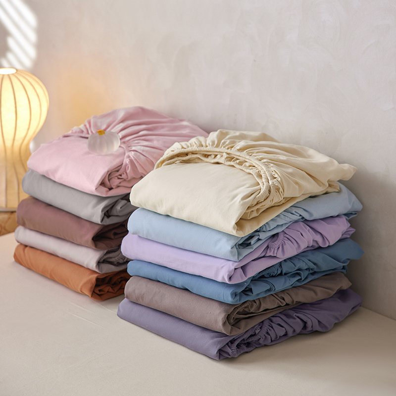 高级感50支全棉长绒棉磨毛床单床笠席梦思保护罩宿舍家用床垫床罩