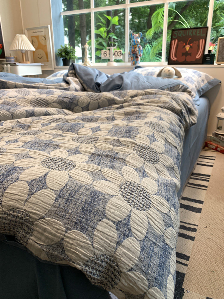 2023年新款60支色织空气大提花全棉四件套纯棉床单被套床笠三件套,床上用品,床品套件/四件套/多件套,淘宝优惠券,粉丝福利购,淘宝优惠卷