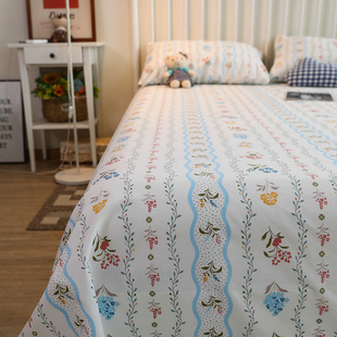 小清新床品被套枕套纯棉全棉单人单件床单1.2M1.5M 学生宿舍韩式