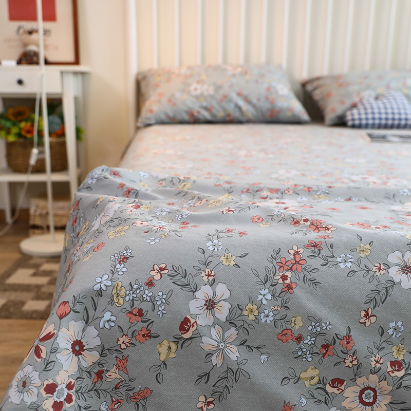 ins小碎花纯棉床单单件全棉宿舍床罩少女心1.5m1.8米被单床上用品