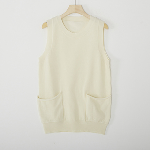 柔软针织毛衣马夹背心圆领套头修身 秋冬季 女装 显瘦 新品 C103