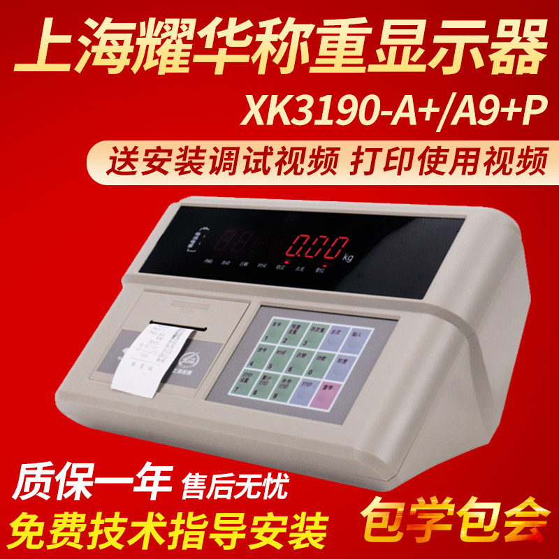 上海耀华XK3190-A9+P称重仪表/地磅显示器A9仪表电子地磅打印仪表