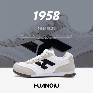 环球经典德训鞋男2026年春新款百搭时尚潮流男鞋隐形内增高休闲鞋