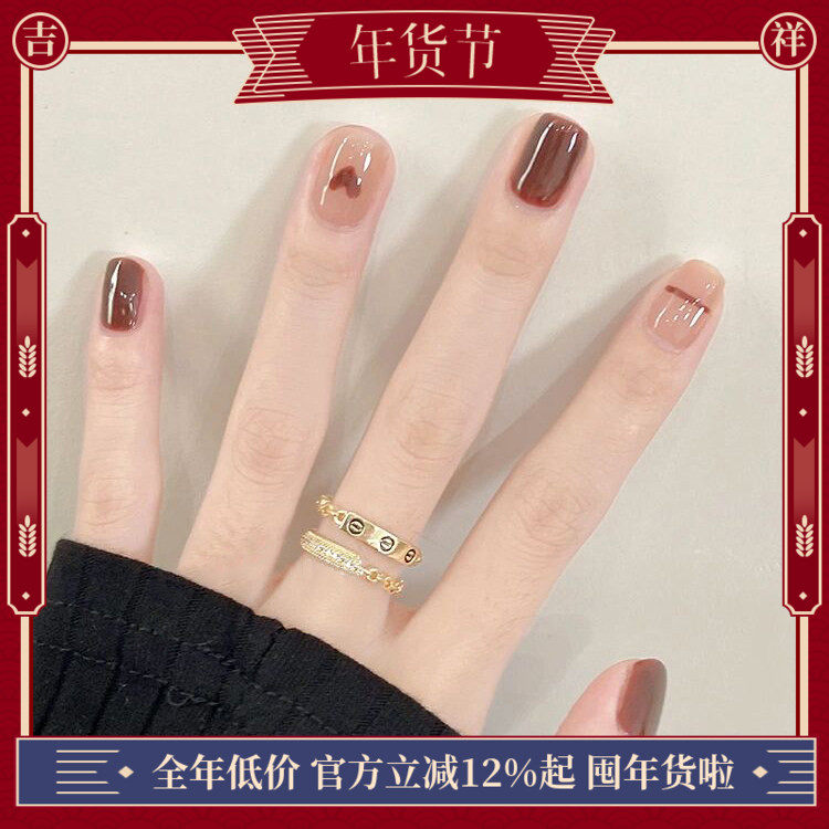 萤火虫手工指甲贴片 显白手绘简约线条美甲成品 孕妇可穿戴式甲片,彩妆/香水/美妆工具,穿戴甲/甲片,淘宝优惠券,粉丝福利购,淘宝优惠卷