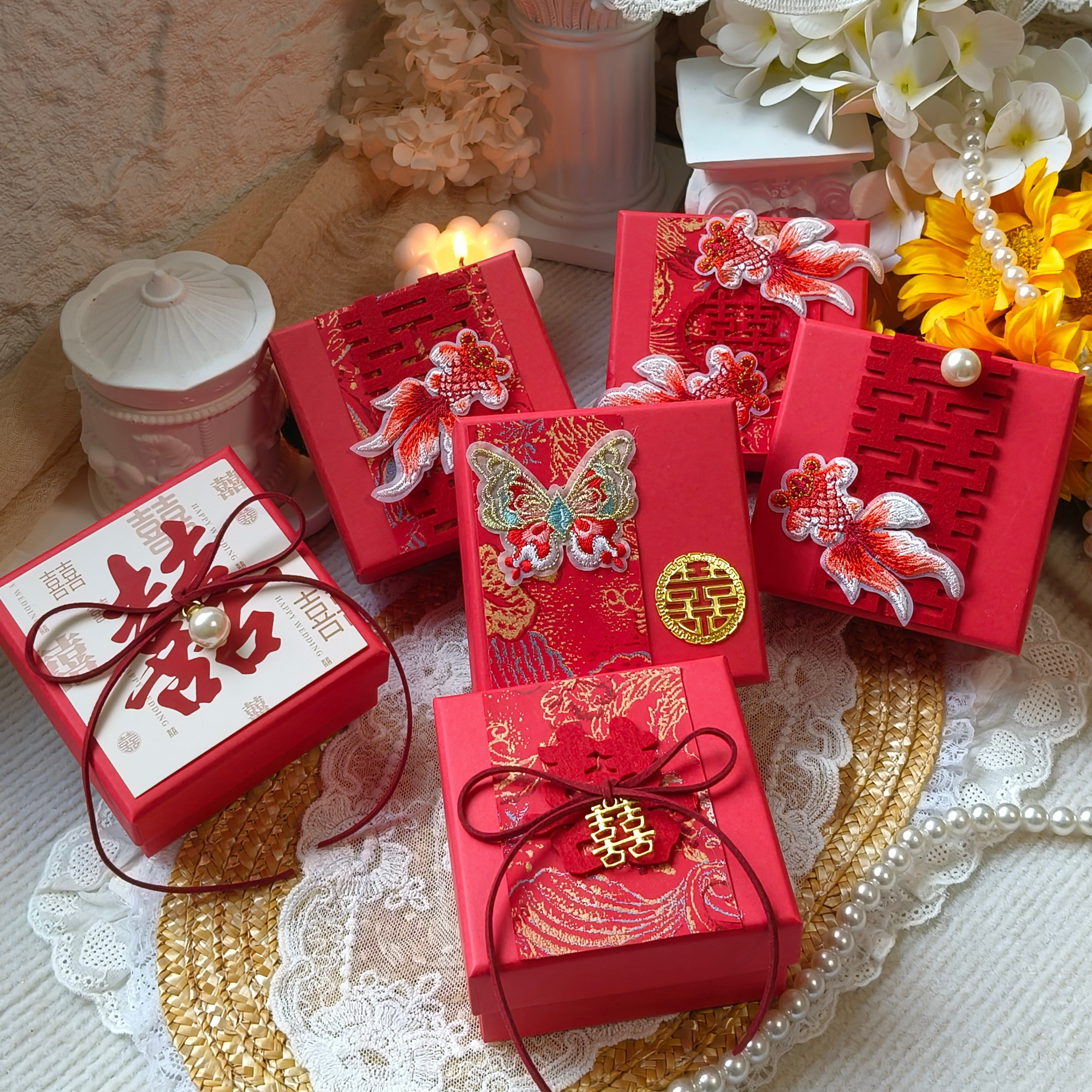 结婚喜糖礼盒装含糖果婚礼桌糖中式回礼创意伴手礼喜糖成品糖盒