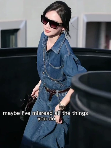 Весенняя джинсовая юбка, платье, в стиле Шанель, 2024 года, изысканный стиль