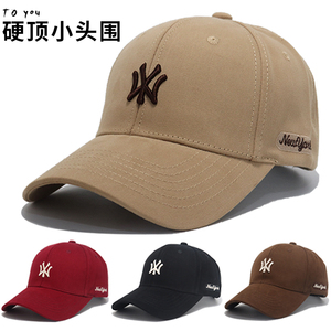 硬顶小头围帽子潮牌字母刺绣鸭舌帽休闲百搭棒球帽显脸小户外运动