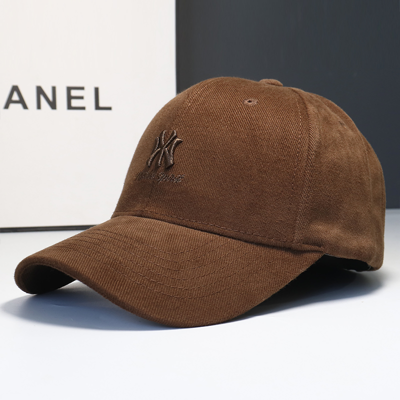 2025秋冬新款韩版百搭硬顶棒球帽子男女通用加深大头围保暖鸭舌帽