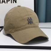 软顶棒球帽女简约潮字母刺绣鸭舌帽子显脸小纯棉休闲百搭遮阳帽男