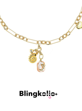 Blingkolio不另可 原创天然巴洛克珍珠设计感款毛衣链锁骨链