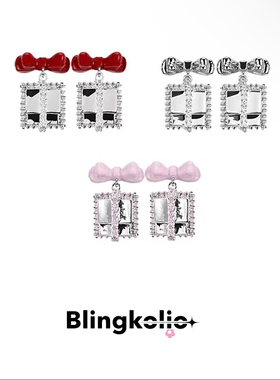 【吴宣仪同款】Blingkolio不另可蝴蝶结礼物盒可爱小众设计耳环
