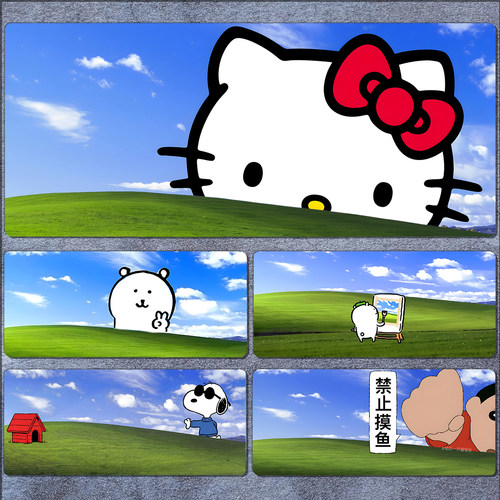 新款Windows窗口动漫人物集合鼠标垫超大号笔记本电脑宿舍桌垫子