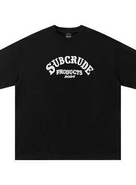 日系复古印花男生灰色纯棉短袖T恤男女2026夏季宽松情侣半袖体恤