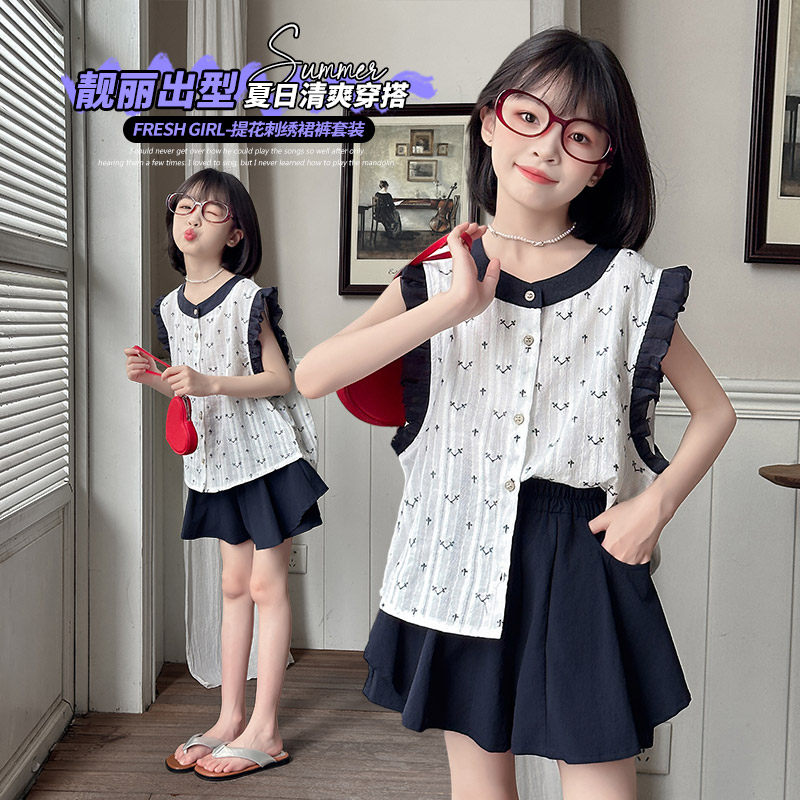 女童夏套装2026新款初中女生套装