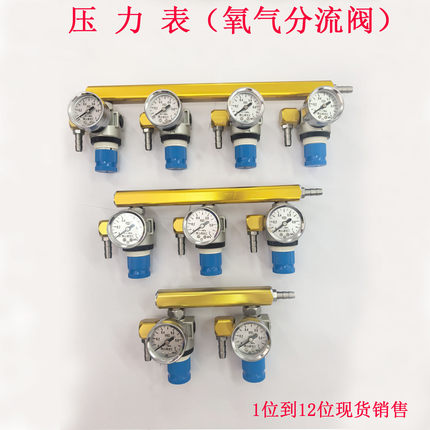 鱼车专用鱼箱分仓表氧气分流氧气压力表调压分流阀二氧化碳分流表