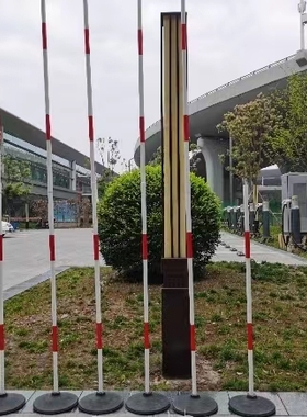 角旗/3节式可拆卸移动角旗/灌水灌沙底座标杆旗插地角旗专利设计