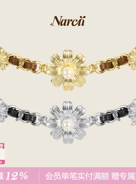 NARCII璀璨花冠项链女小众原创轻奢非洲菊菊锁骨choker生日礼物