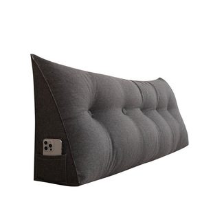 亚麻床头靠垫榻榻米大靠背简约现代卧室床头软包沙发护腰靠垫床靠