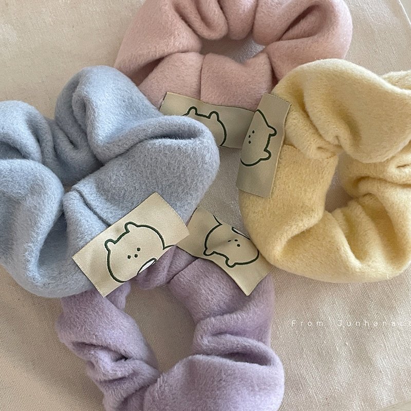 可爱布贴毛呢大肠发圈甜美少女感厚实布艺丸子头发绳新款女,饰品/流行首饰/时尚饰品新,民族风发饰,淘宝优惠券,粉丝福利购,淘宝优惠卷