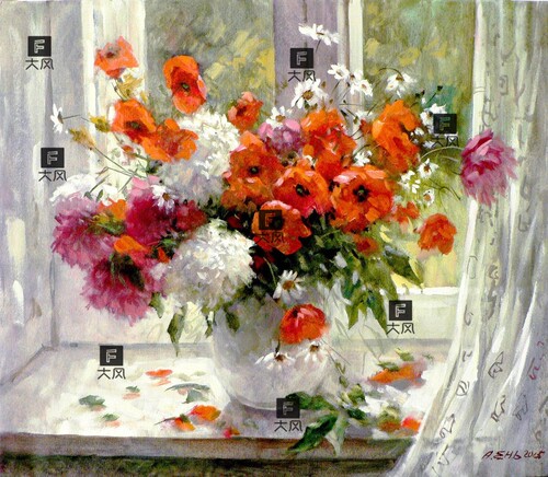 亚历山大 耶尼aleksandr en 花卉风景绘画作品PG图片临摹素材