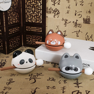 敲无压力功德+1小木鱼解压摆件办公工位敲打情绪控制治愈解压玩具