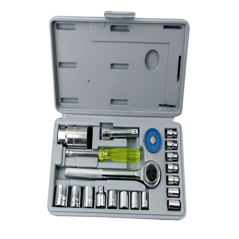 21件日常家用组合套装棘轮扳手套装汽修汽保工具套装套筒扳手套装