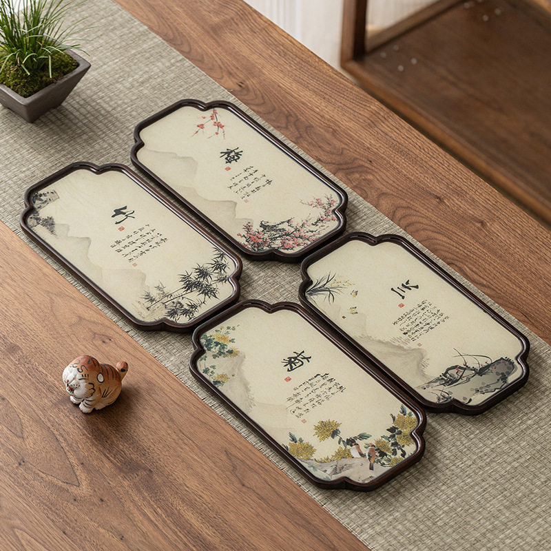 国风干泡盘竹滴塑壶承小茶台家用功夫茶具托盘竹制茶托奉茶盘敬茶