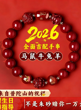 〖普陀福愿〗女士朱砂三合手串