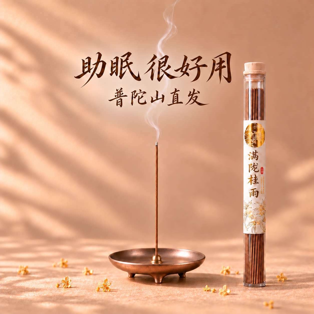 普陀山桂花线香安神助睡眠熏香